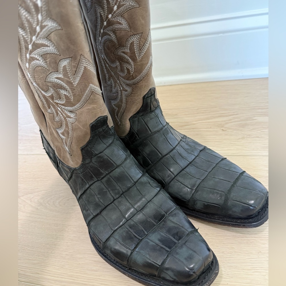 LUCCHESE ALLIGATOR BOOTS MEN